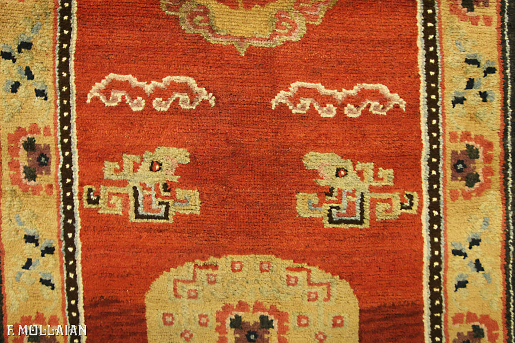 کناره دستباف کوچک آنتیک  تبتی کد:۷۰۱۰۸۲۱۳